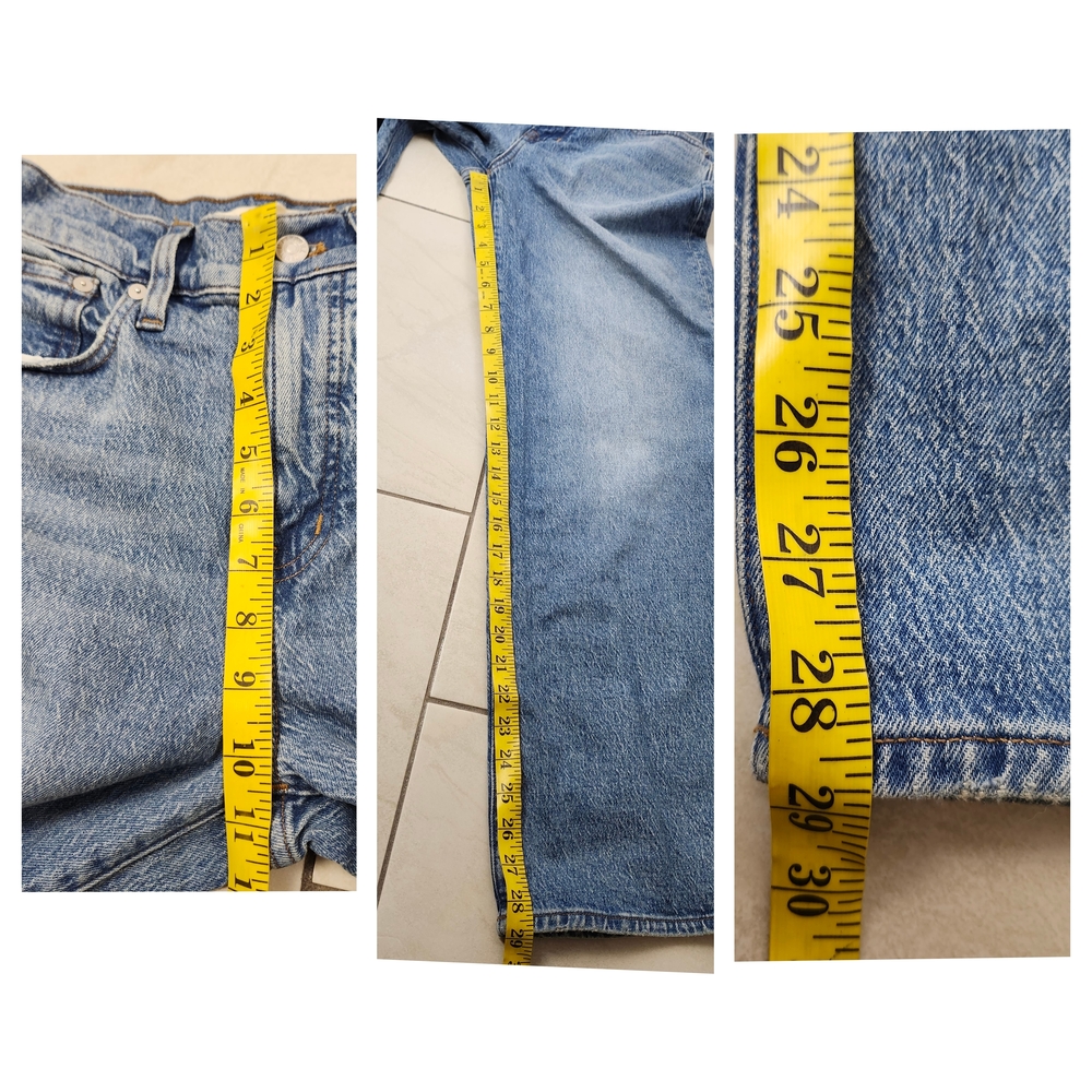 Madewell women's the perfect vintage wide leg jeans Light Indigo Blue NR475 26 - Picture 15 of 17